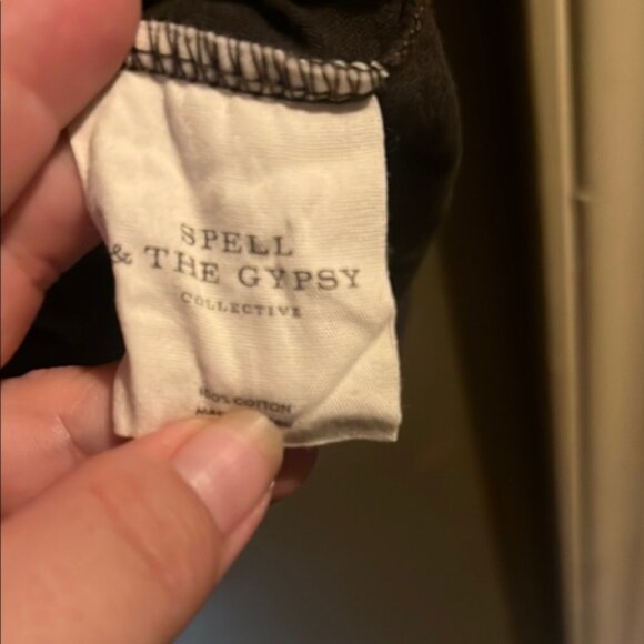 Spell Black Short Sleeve Tee with Edgy Graphic - Picture 3 of 4